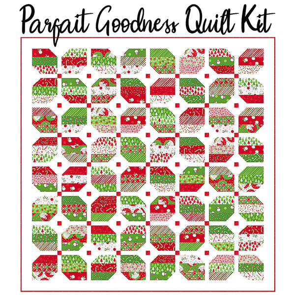 Parfait Goodness Quilt Kit with Snow Time from Moda