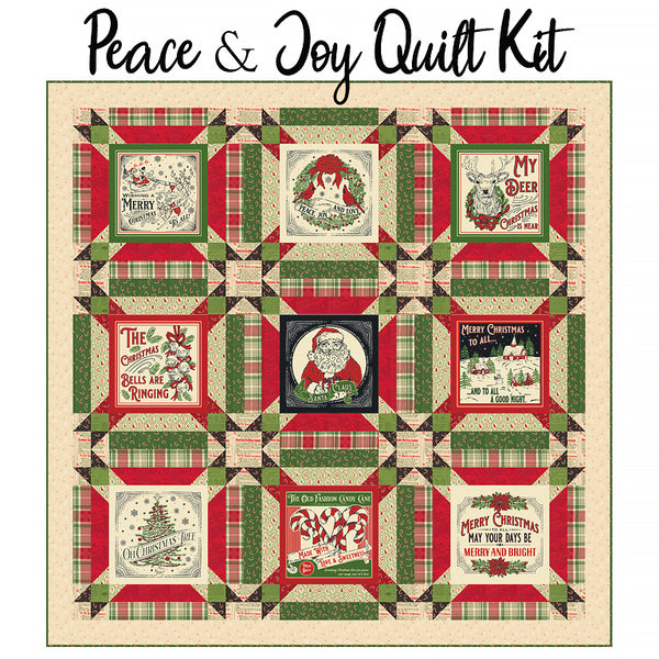 Peace & Joy Quilt Kit with Holiday Cheer from Moda