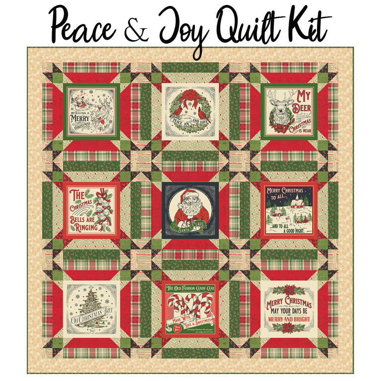 Peace & Joy Quilt Kit with Holiday Cheer from Moda