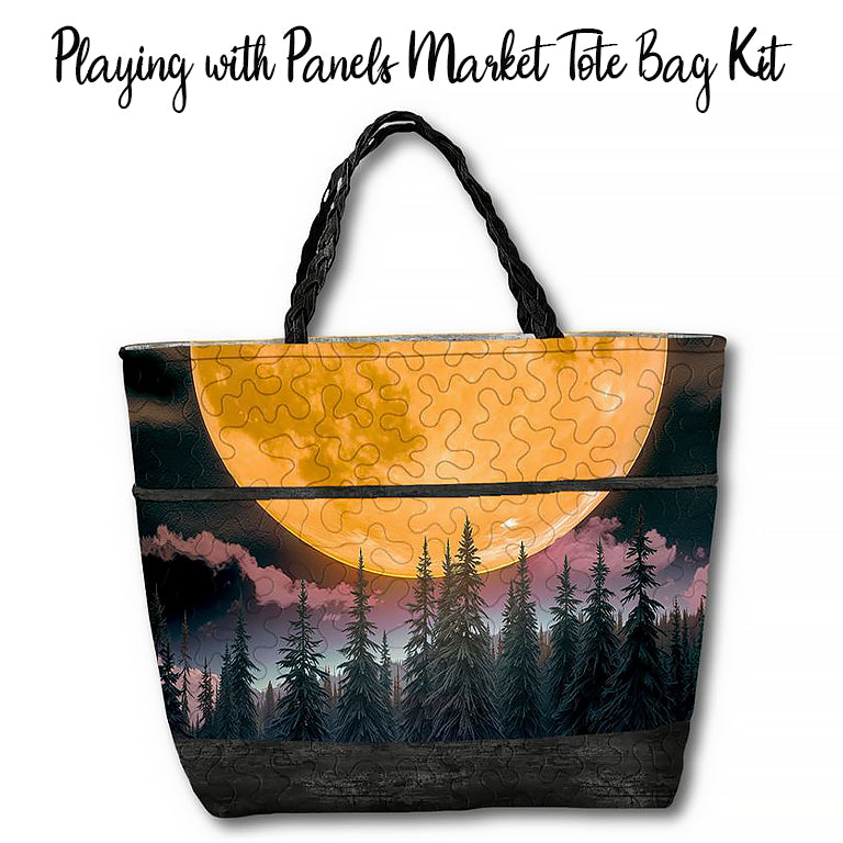 Playing with Panels Market Tote Bag Kit with Super Moon from Timeless Treasures