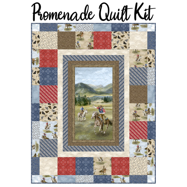 Promenade Quilt Kit with Riders on the Range from Wilmington