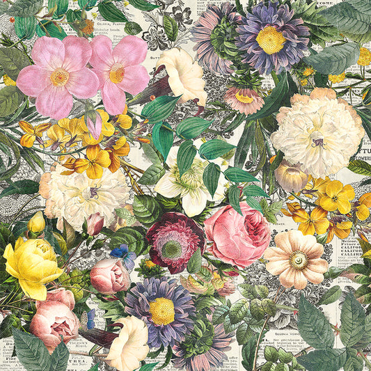 108" Wide Quilt Backing Tim Holtz Eclectic Elements Floristry from Free Spirit 3 YARD CUT