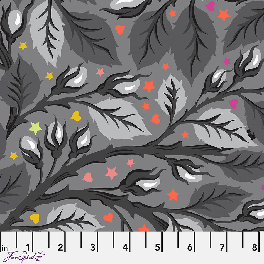 108" Wide Quilt Backing Graywork Nip in the Bud Shadow