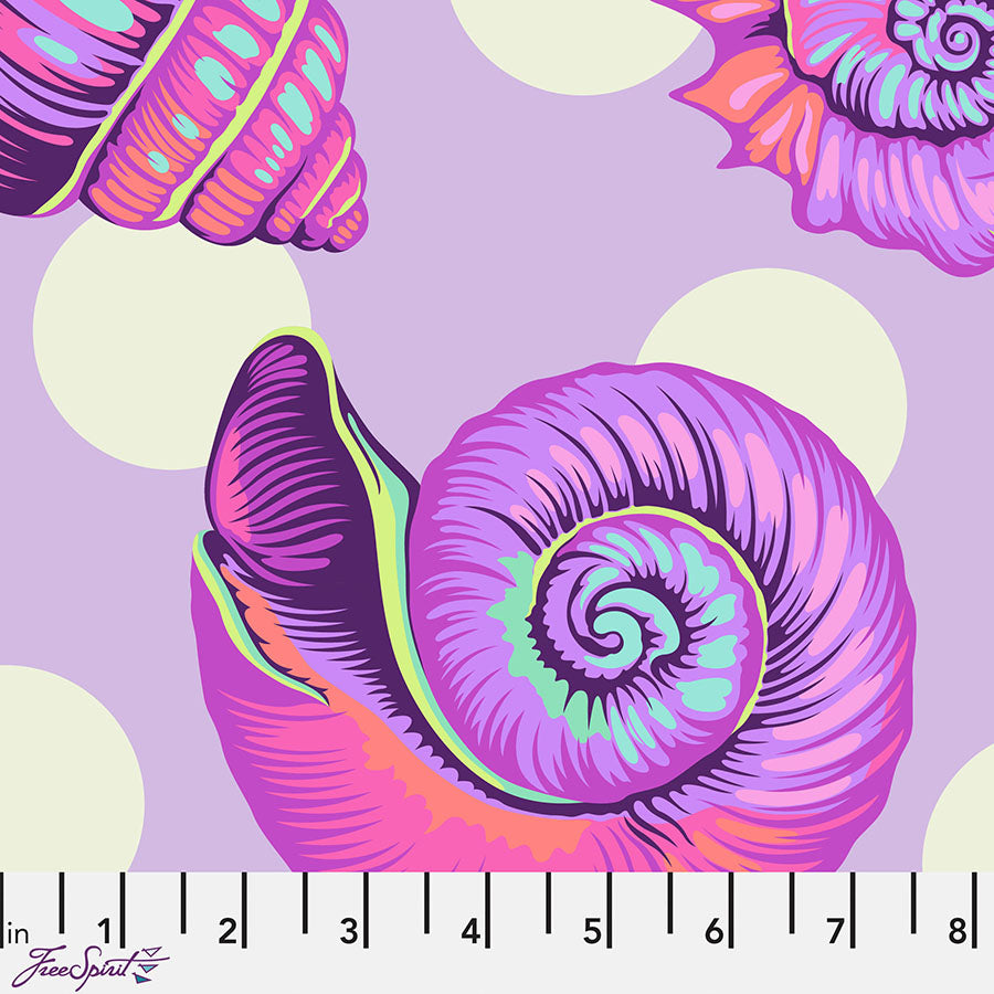 108" Wide Quilt Backing Floral Reef Big Shelly Ultraviolet