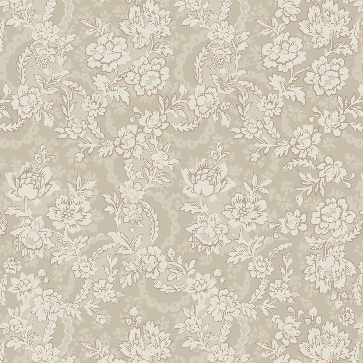 Moonwashed Swirly Flowers Beige
