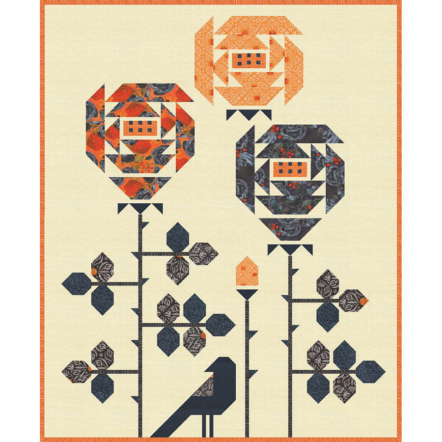 Visitor Among the Roses Quilt Pattern by Robin Pickens