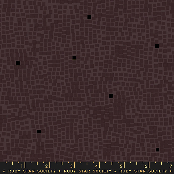 Ruby Star Pixel Dot Tile Caviar 1 Yard Cut