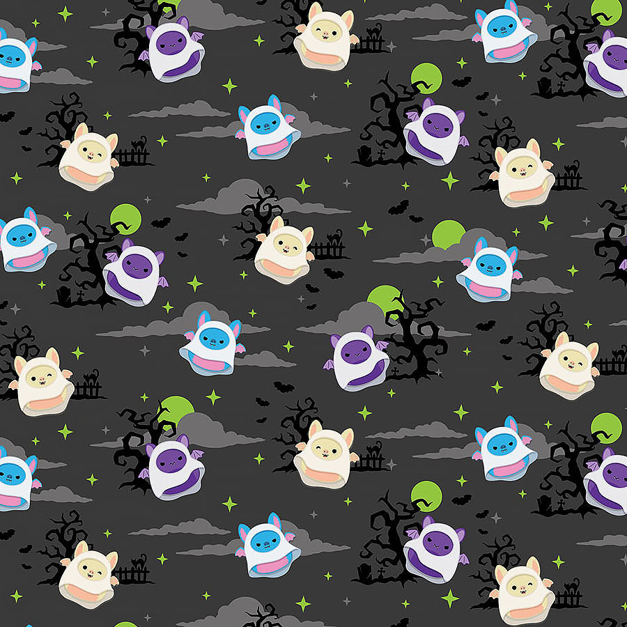 Squishmallows Boo Squad Ghosts Dark Gray