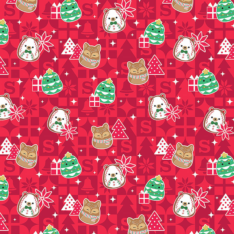 Squishmallows Squish the Season Gingerbread Red