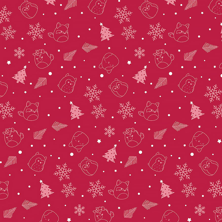 Squishmallows Squish the Season Line Drawn Red