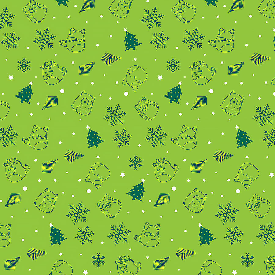 Squishmallows Squish the Season Line Drawn Lime