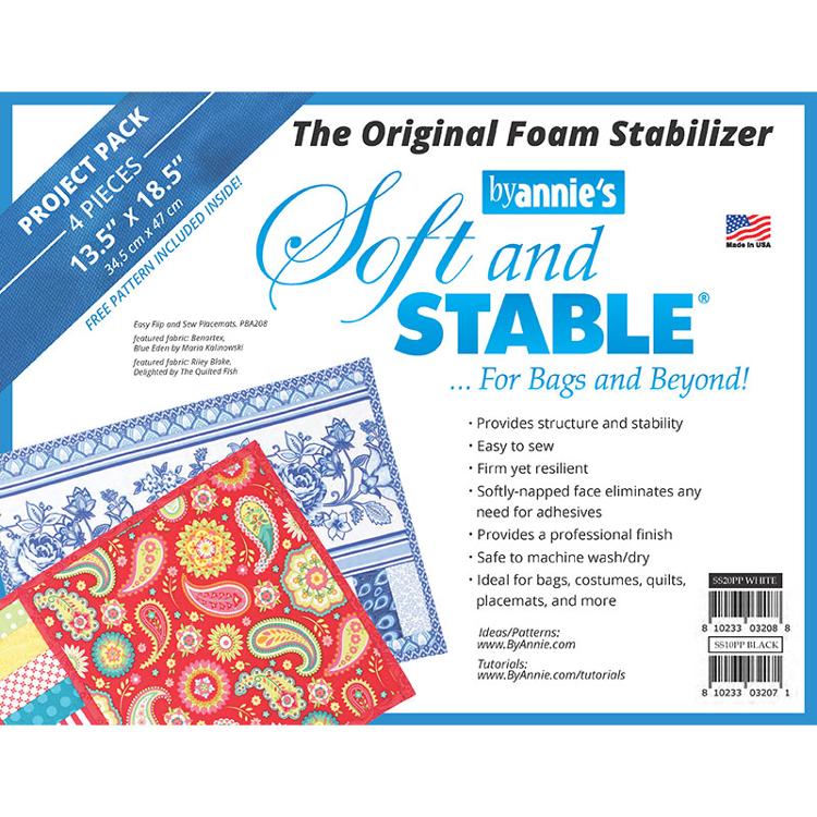 By Annie's Soft and Stable Original Foam Stabilizer 13.5" X 18.5" Project Pack White