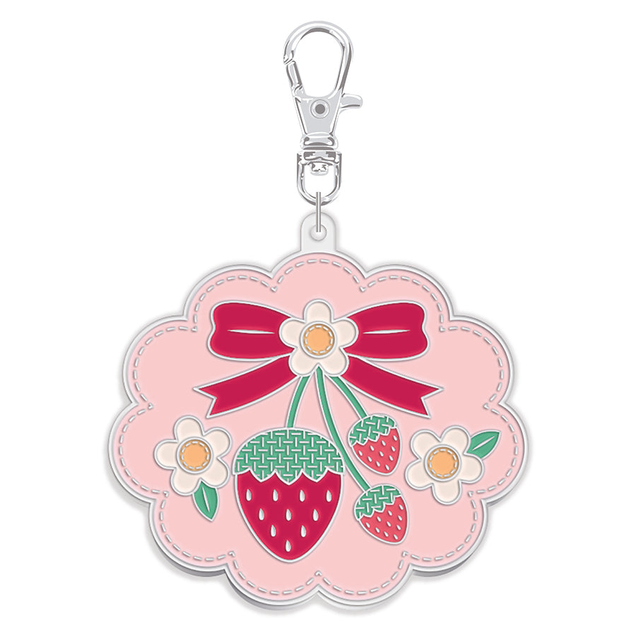 Lori Holt Enamel Happy Charm Strawberry Crush by Riley Blake