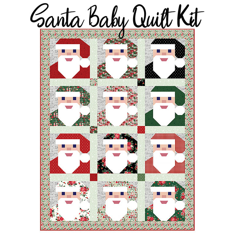 Santa Baby Quilt Kit with Charming Christmas from Riley Blake