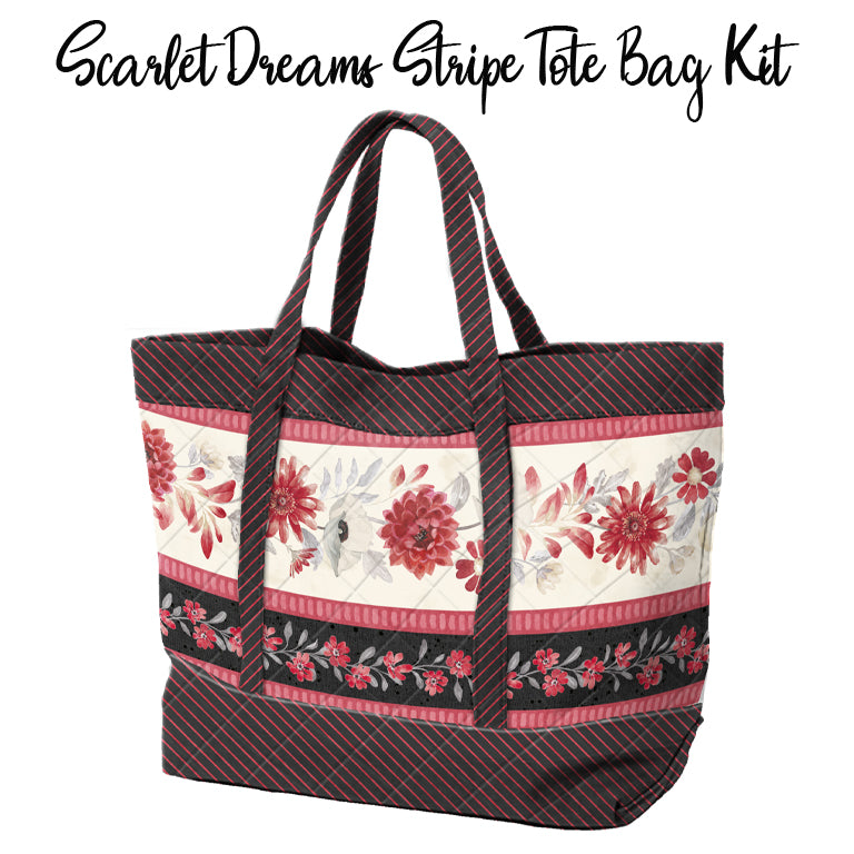 Scarlet Dreams Stripe Tote Bag Kit from Wilmington