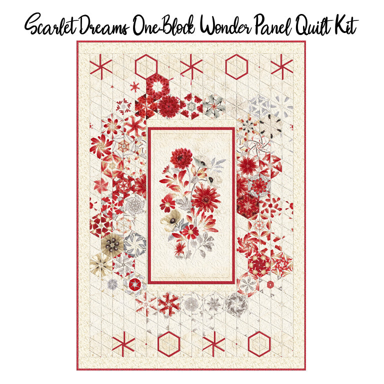 Scarlet Dreams One-Block Wonder Quilt Kit from Wilmington