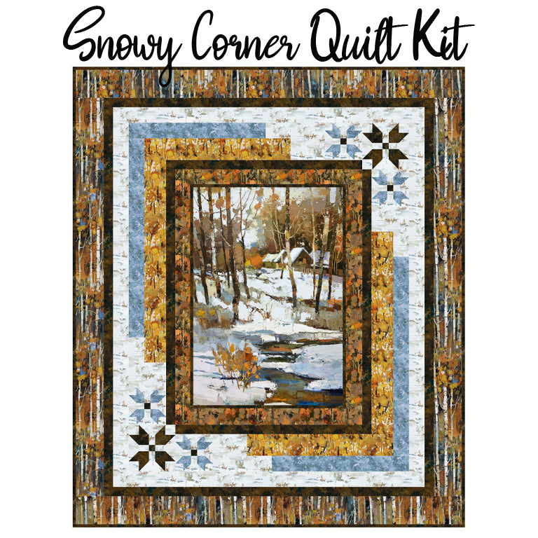 Snowy Corner Quilt Kit with First Snow from Northcott