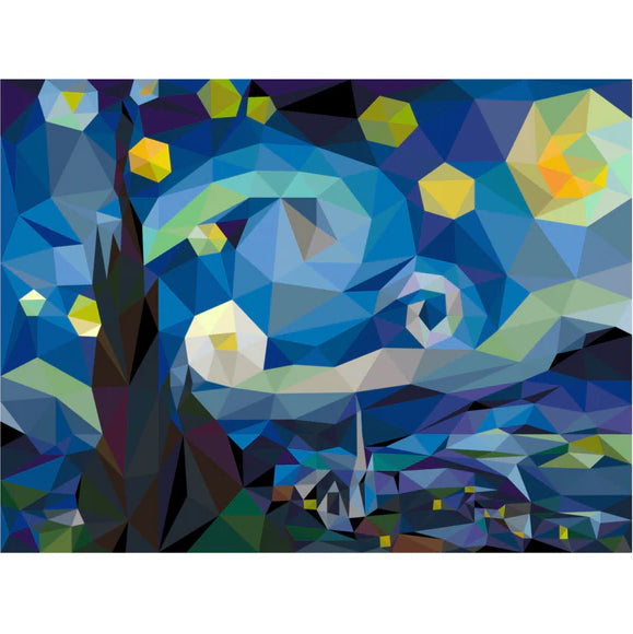 Starry Night Foundation Paper Pieced QUILT KIT WITH FABRIC & PATTERN by Legit Kits Design