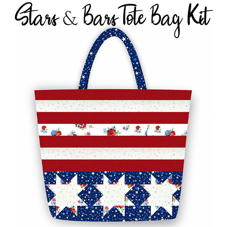Stars & Bars Tote Bag Kit with Stars & Stripes from Timeless Treasures
