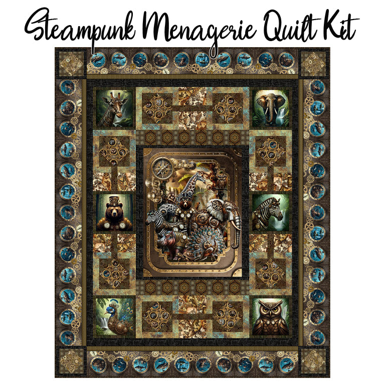 Steampunk Menagerie Quilt Kit from In the Beginning