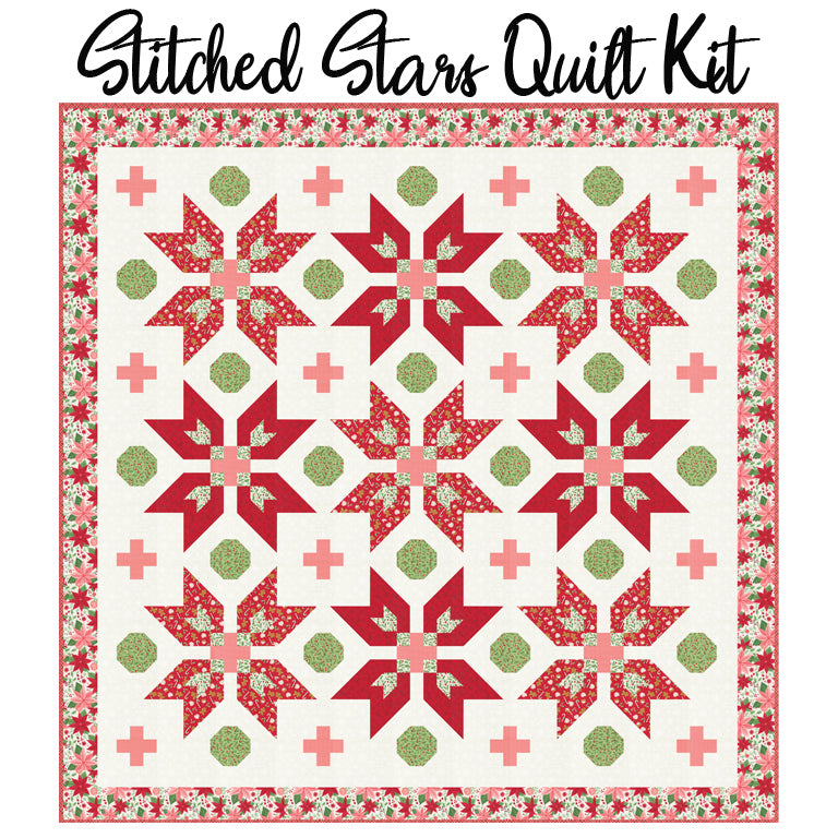 Stitched Stars Quilt Kit with Merrily on High from Moda