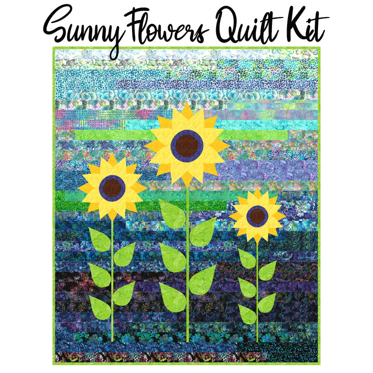 Sunny Flowers Quilt Kit from Hoffman