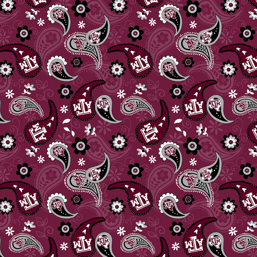 College Fabrics Texas A&M Paisleys