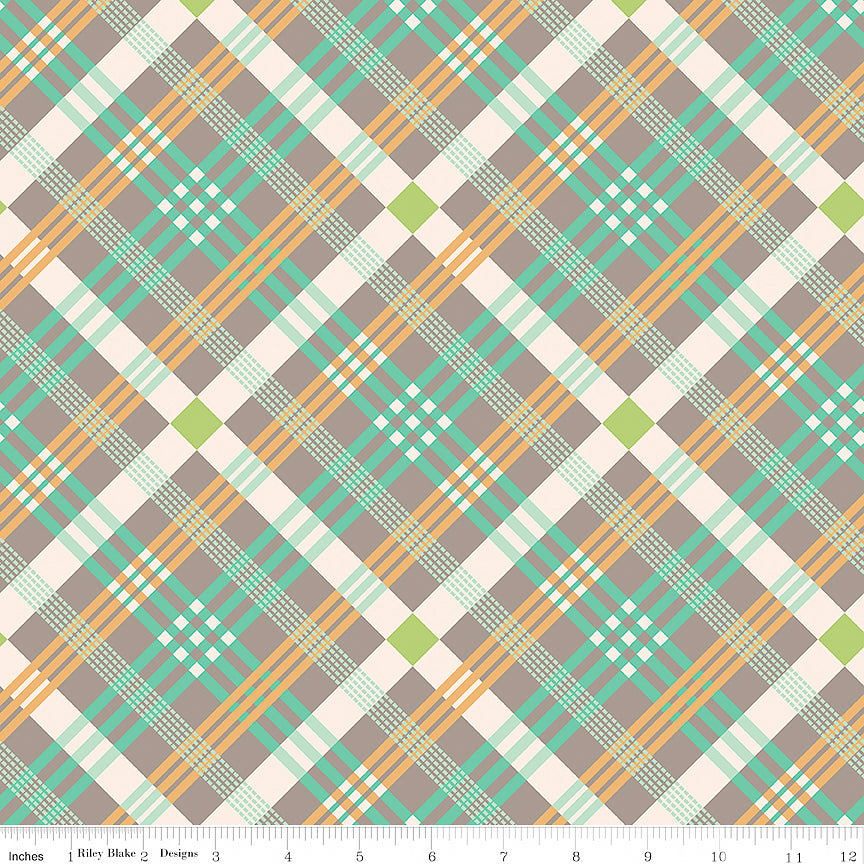 108" Wide Quilt Backing Farmer's Daughter Plaid Rustic