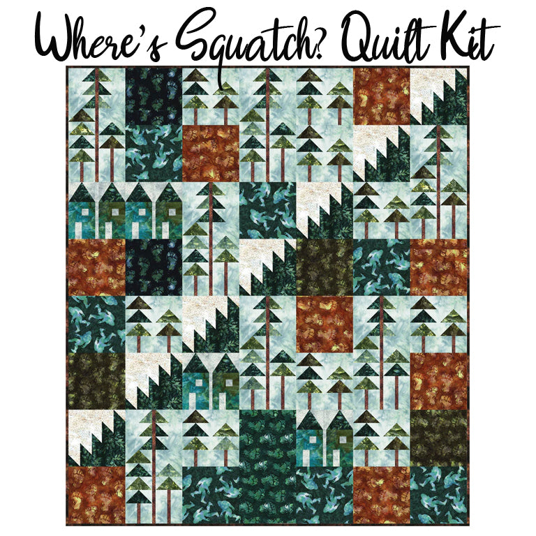 Where's Squatch? Quilt Kit with Big Foot Bali Batiks from Hoffman