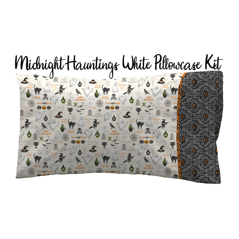 Midnight Hauntings White Pillowcase Kit from Wilmington