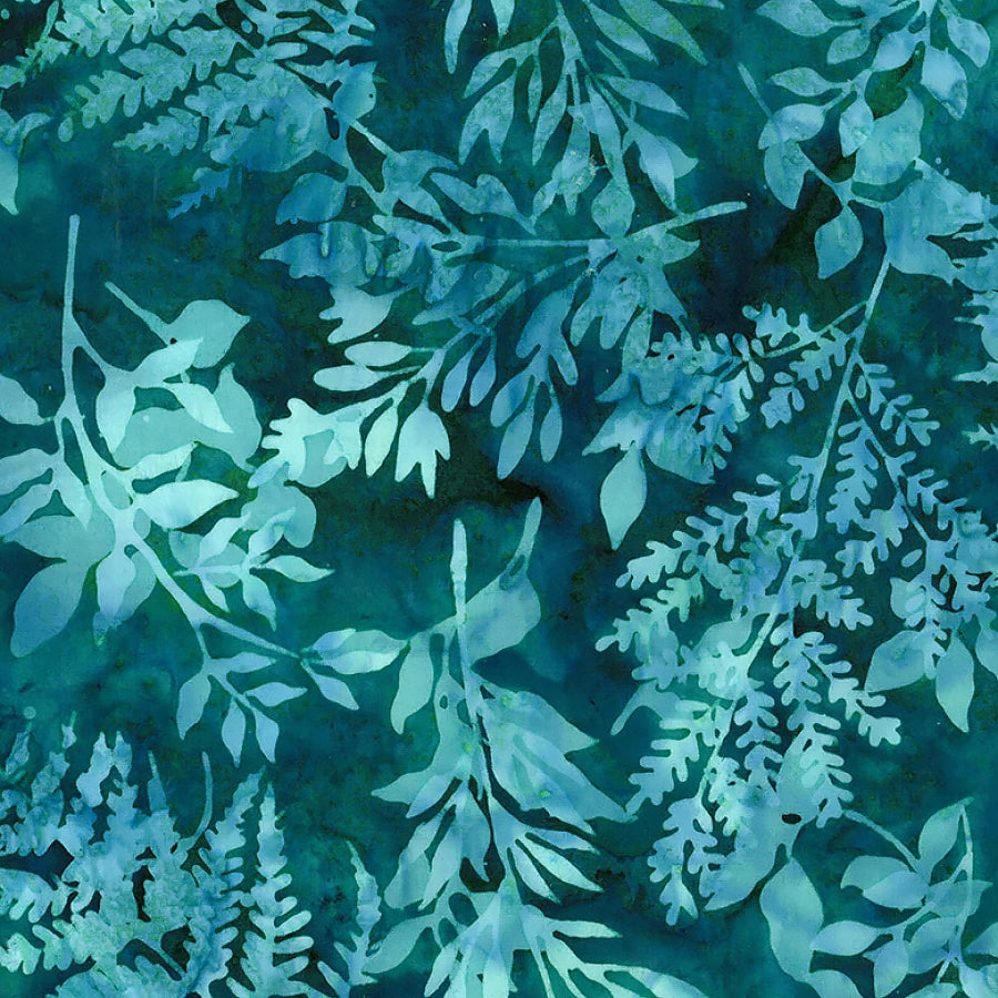Monarch Migration Bali Batiks Ferns Viridian