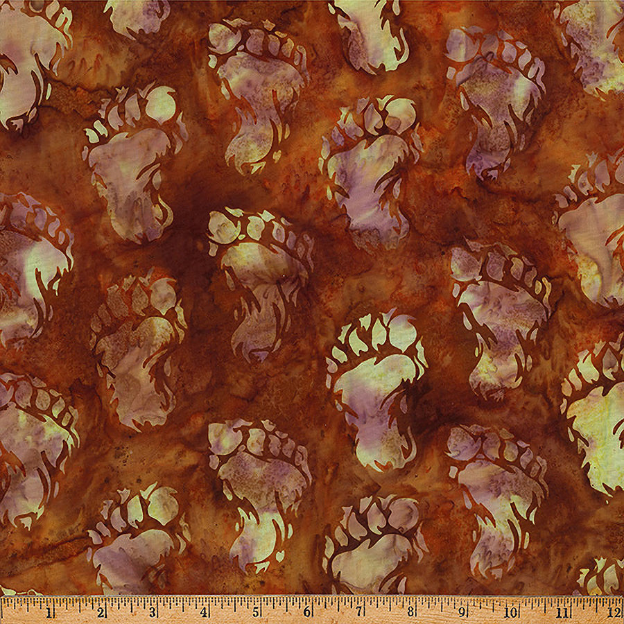 Big Foot Bali Batiks Footprints Pecan