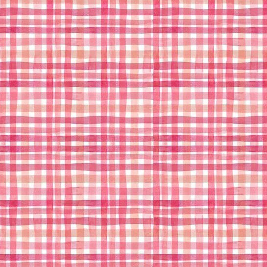 Summer Garden Plaid Dark Coral