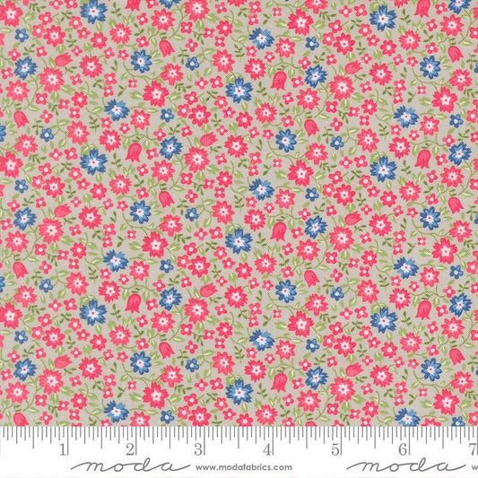 A Cat Named Stitch Small Florals Grey - Moda from Fort Worth Fabric Studio