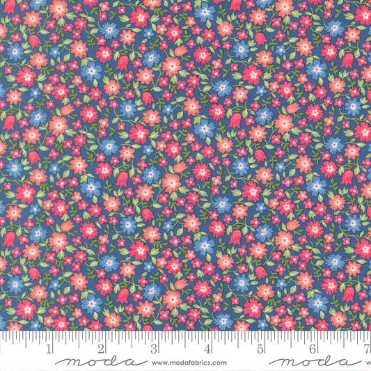 A Cat Named Stitch Small Florals Sea - Moda from Fort Worth Fabric Studio