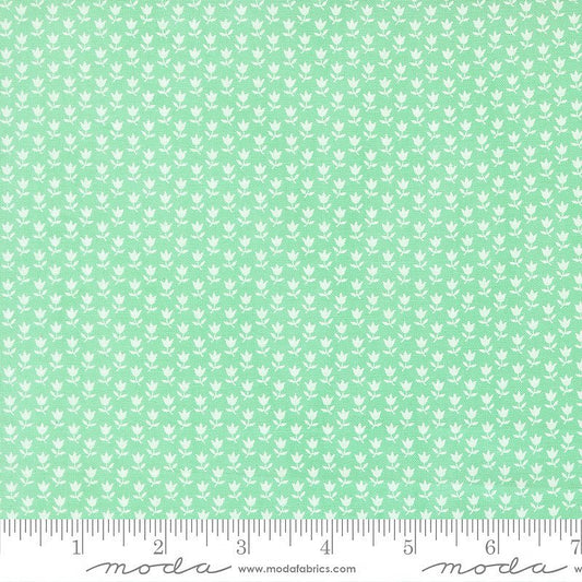 A Cat Named Stitch Small Tulips Green - Moda from Fort Worth Fabric Studio