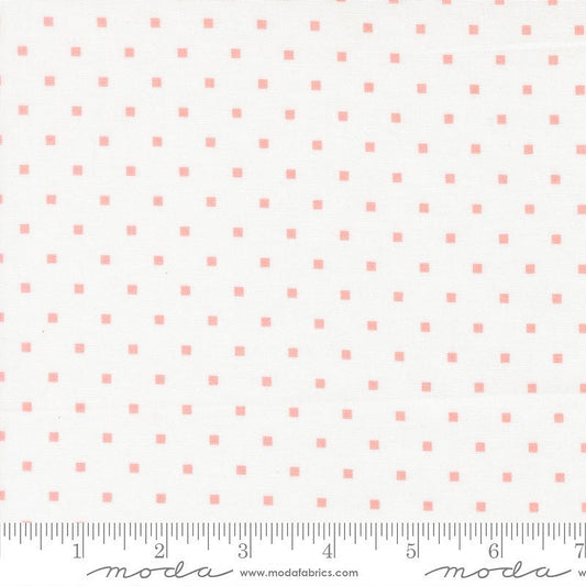 A Cat Named Stitch Square Dots Cream Blush - Moda from Fort Worth Fabric Studio