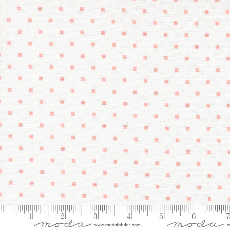 A Cat Named Stitch Square Dots Cream Blush – Remnant 15" × 44"