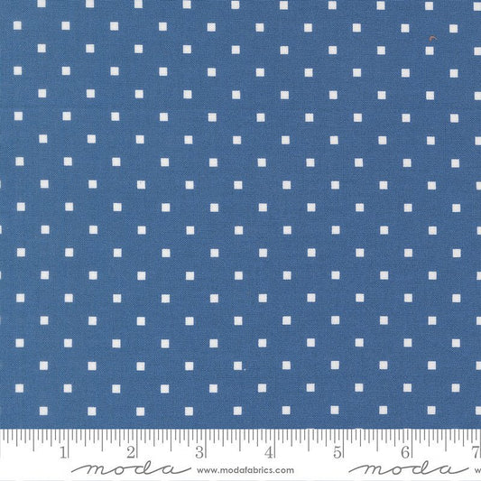 A Cat Named Stitch Square Dots Sea - Moda from Fort Worth Fabric Studio