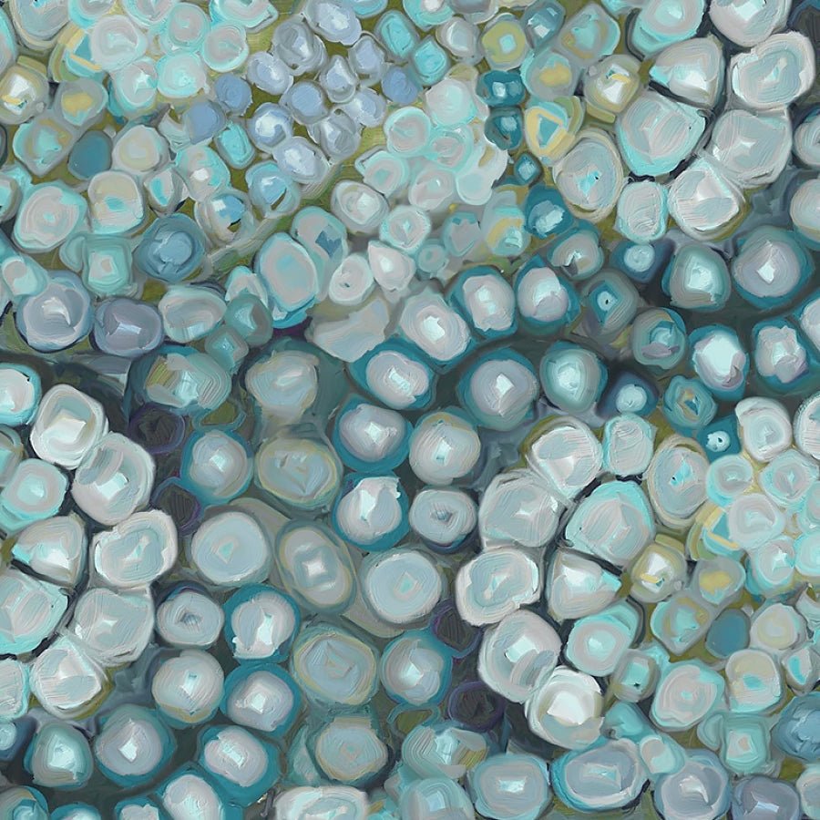 A Drop in the Ocean Tentacle Geometric Jade – Remnant 9" × 44"