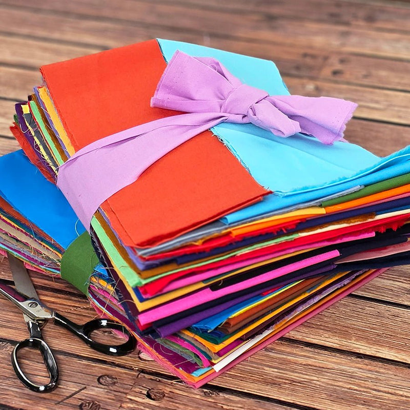 A Little Taste of the Rainbow Kona Cotton Scrap Bundle – 3 Pounds - Fort Worth Fabric Studio from Fort Worth Fabric Studio
