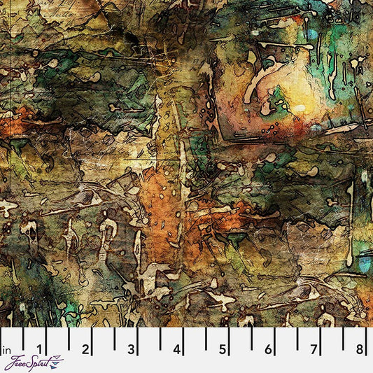 Abandoned II Dropcloth Multi – Remnant 25" × 44" - Free Spirit from Fort Worth Fabric Studio