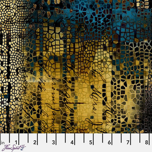Abandoned II Gilded Mosaic Gold - Free Spirit from Fort Worth Fabric Studio