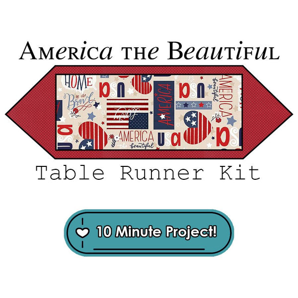 America the Beautiful 10 Minute Table Runner Kit P&B Textiles - P&B Textiles from Fort Worth Fabric Studio