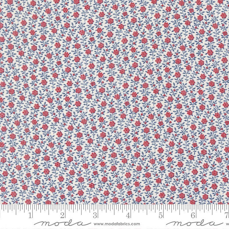 American Gathering III Small Florals Cloud – Remnant 9″ × 44″ - Moda from Fort Worth Fabric Studio