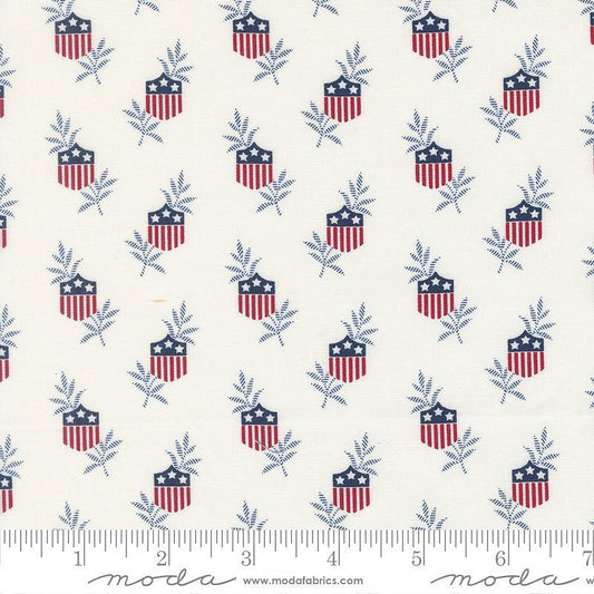 American Gathering III Star Shields Cloud – Remnant 10″ × 44″ - Moda from Fort Worth Fabric Studio