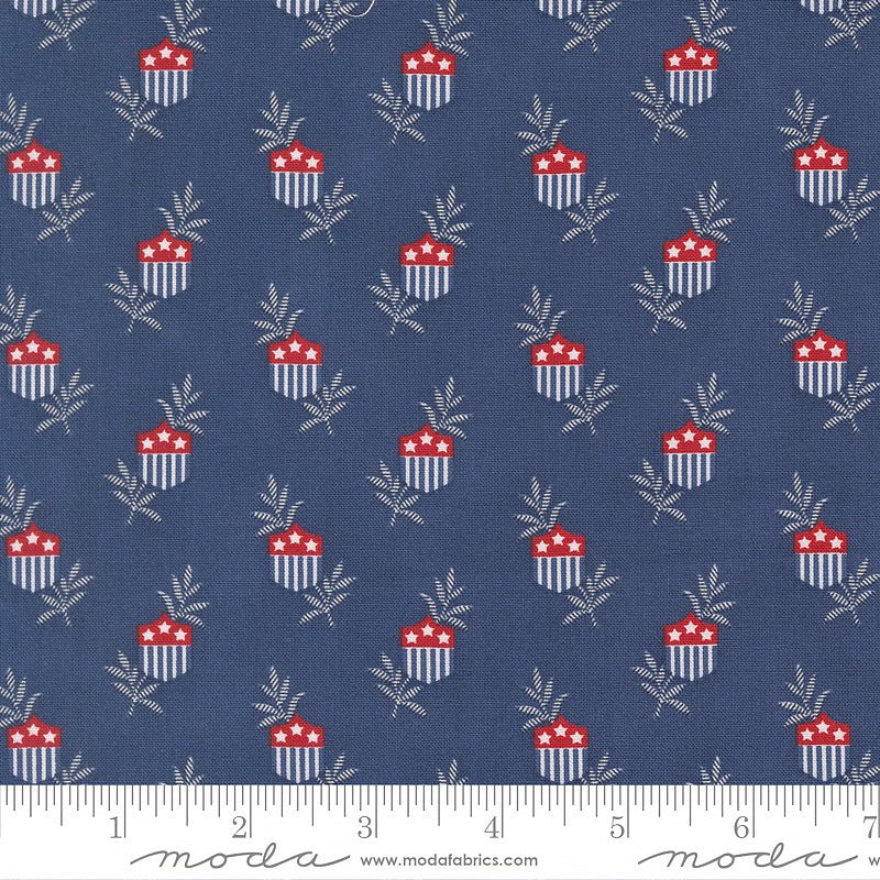 American Gathering III Star Shields Nautical Blue – Remnant 35″ × 44″