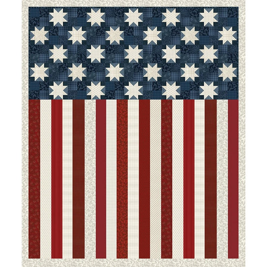 American Valor 36" Panel Navy/Red - Benartex from Fort Worth Fabric Studio