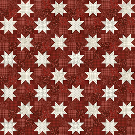 American Valor Quilt Stars Dark Red - Benartex from Fort Worth Fabric Studio