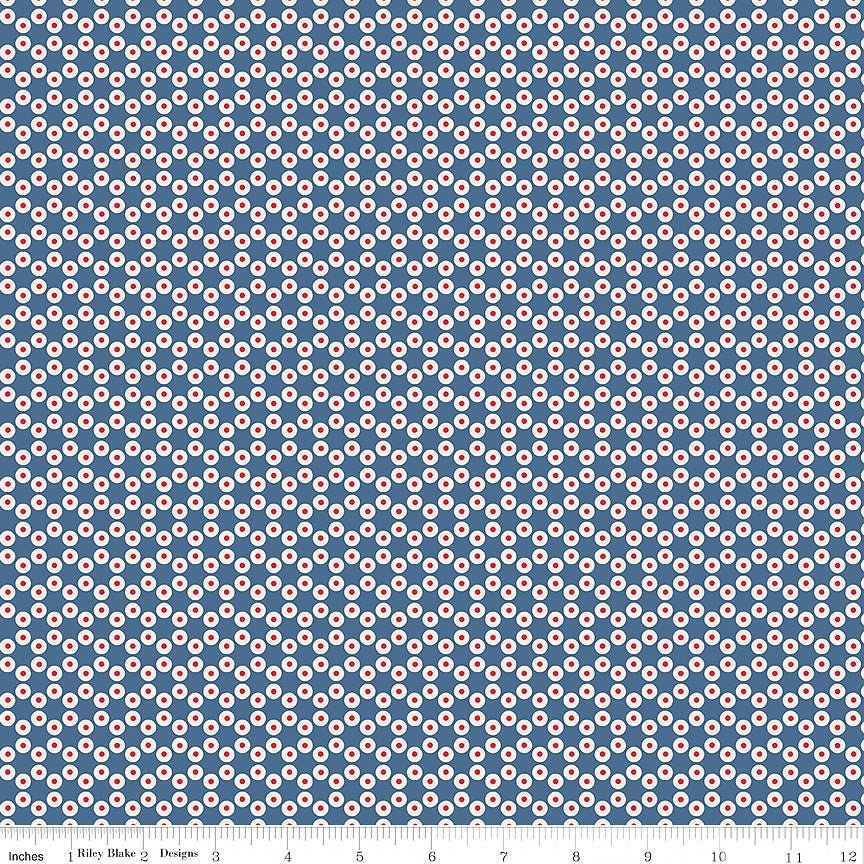 Americana Patriot Dark Denim – Remnant 67″ × 44″ - Riley Blake from Fort Worth Fabric Studio
